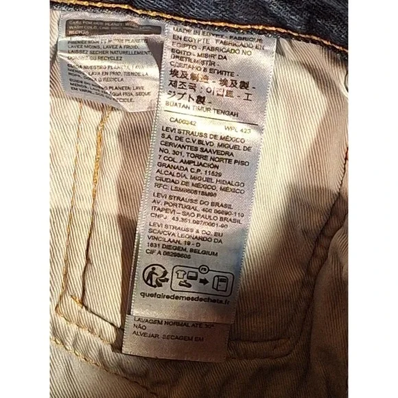 Levis 501 Original Mens Straight Leg Jeans Blue Denim 34x29 NWT Workwear Casual - Picture 8 of 15